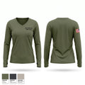 Greenwood TWP Fire Women's Long Sleeve V-neck Shirt - 1