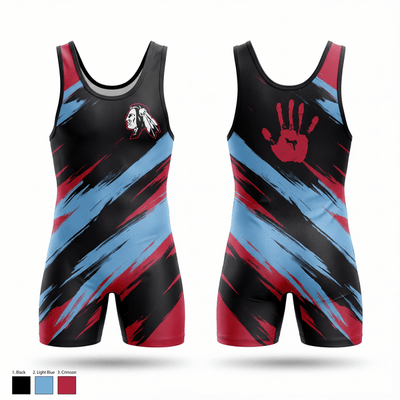 Owyhee Braves 73946011 Wrestling Singlet - 1