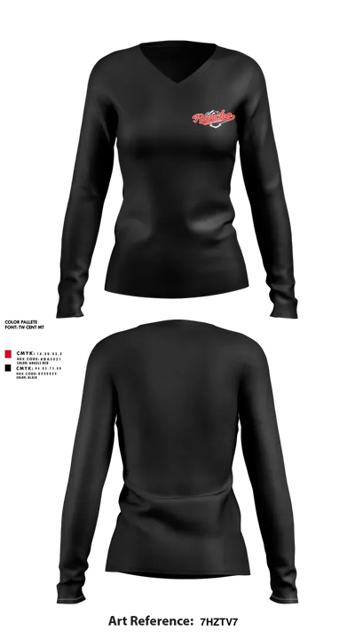 Rancho Little League 34852987 Women's Long Sleeve V-neck Shirt - 1