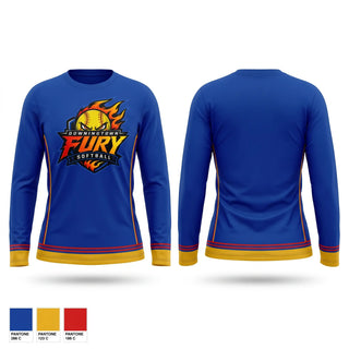 Long Sleeve Performance Shirt, Downingtown Fury, Softball, Teamtime, Team time, sublimation, custom sports apparel, team uniforms, spirit wear, spiritwear, sports uniforms, custom shirts, team store, custom team store, fundraiser sports, apparel fundraiser