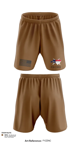 Athletic Shorts With Pockets, C. Co. 1-120 3rd PLT, Army, Teamtime, Team time, sublimation, custom sports apparel, team uniforms, spirit wear, spiritwear, sports uniforms, custom shirts, team store, custom team store, fundraiser sports, apparel fundraiser