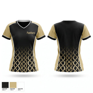 Womens Short Sleeve Vneck Shirt, Panthers, Baseball, Teamtime, Team time, sublimation, custom sports apparel, team uniforms, spirit wear, spiritwear, sports uniforms, custom shirts, team store, custom team store, fundraiser sports, apparel fundraiser