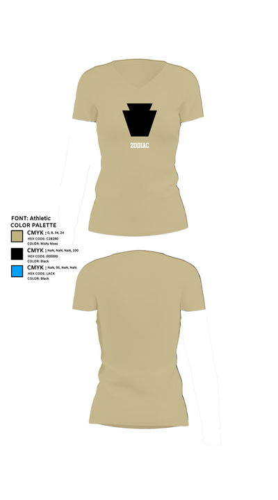 Zodiac 61144818 Women's Short Sleeve V-neck Shirt - 80