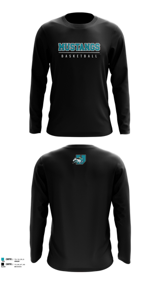 Long Sleeve Performance Shirt, University prep arts and design mustangs, Men's Basketball, Teamtime, Team time, sublimation, custom sports apparel, team uniforms, spirit wear, spiritwear, sports uniforms, custom shirts, team store, custom team store, fundraiser sports, apparel fundraiser