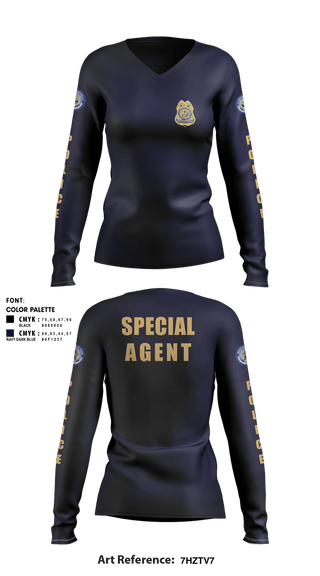 Womens Long Sleeve Vneck Shirt, BIA POLICE, Police, Teamtime, Team time, sublimation, custom sports apparel, team uniforms, spirit wear, spiritwear, sports uniforms, custom shirts, team store, custom team store, fundraiser sports, apparel fundraiser