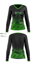 Wolverines 91326772 Women's Long Sleeve V-neck Shirt - 1