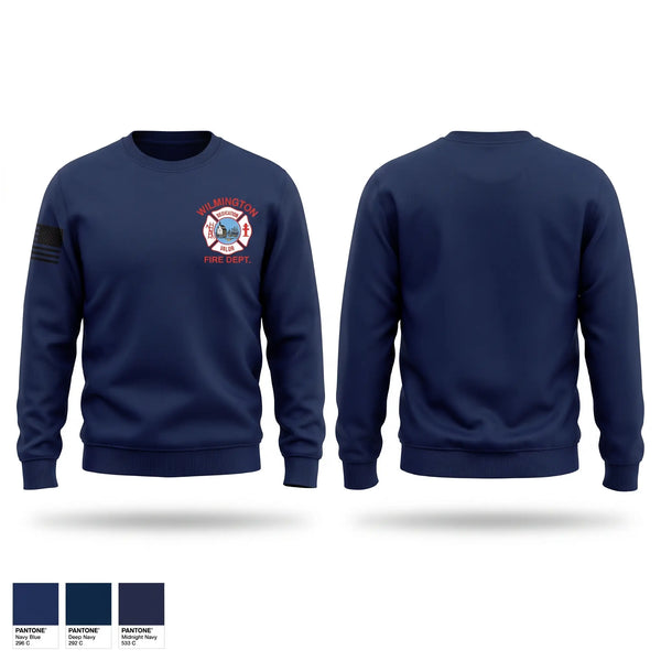 Crew Neck Sweatshirt, Wilmington fire department, Fire Department, Teamtime, Team time, sublimation, custom sports apparel, team uniforms, spirit wear, spiritwear, sports uniforms, custom shirts, team store, custom team store, fundraiser sports, apparel fundraiser