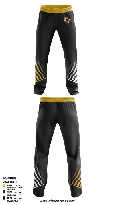 Burlington Township Track Club 19007392 Sweatpants - 1