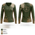 Handles & Buckets Women's Long Sleeve V-neck Shirt - 1