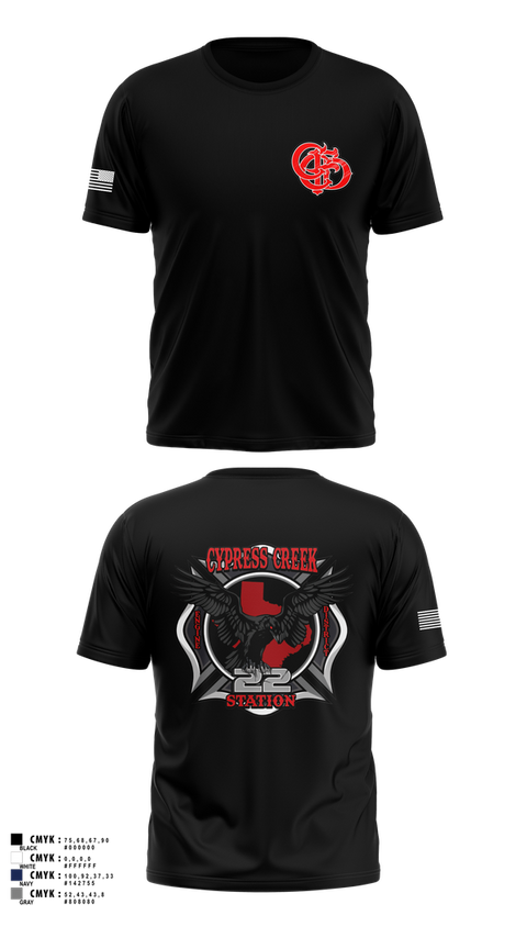 Old School Cotton Feel Shirt, Cy creek fire 22, , Teamtime, Team time, sublimation, custom sports apparel, team uniforms, spirit wear, spiritwear, sports uniforms, custom shirts, team store, custom team store, fundraiser sports, apparel fundraiser