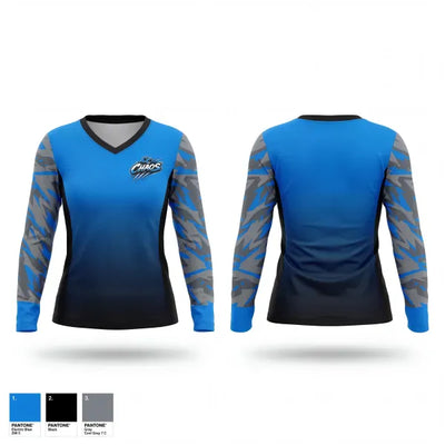 CC Chaos 36606545 Women's Long Sleeve V-neck Shirt - 1