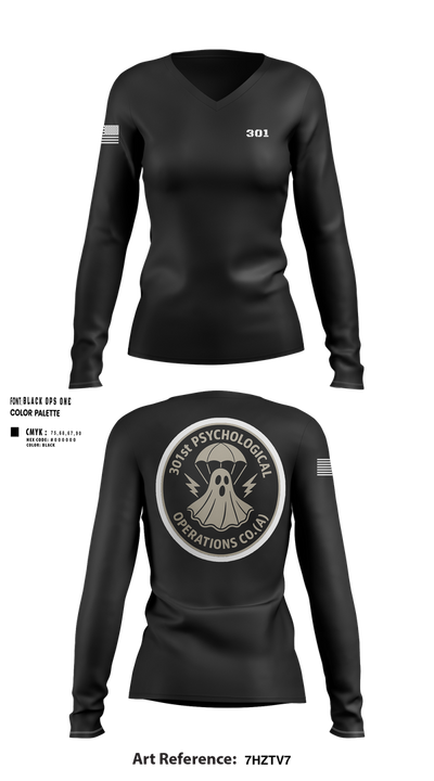 301 76362745 Women's Long Sleeve V-neck Shirt - 100