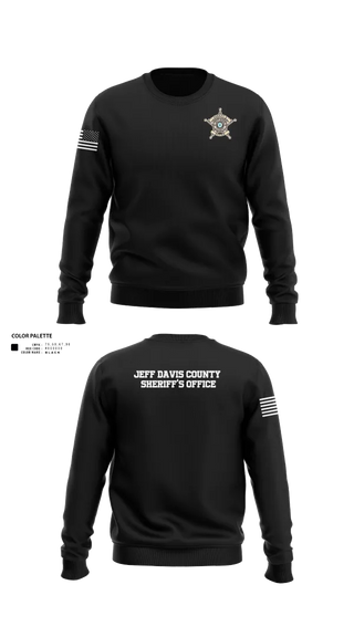 Crew Neck Sweatshirt, Jeff Davis County Sheriff’s Office, Police, Teamtime, Team time, sublimation, custom sports apparel, team uniforms, spirit wear, spiritwear, sports uniforms, custom shirts, team store, custom team store, fundraiser sports, apparel fundraiser