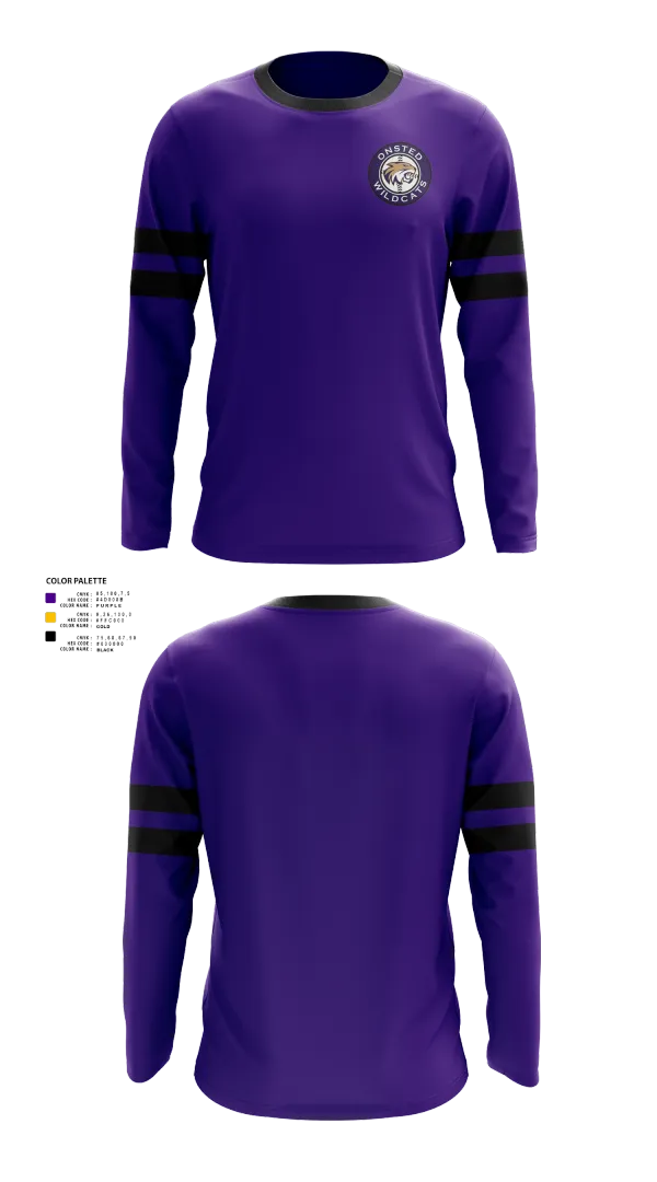 Long Sleeve Performance Shirt, Onsted Wildcats, Baseball, Teamtime, Team time, sublimation, custom sports apparel, team uniforms, spirit wear, spiritwear, sports uniforms, custom shirts, team store, custom team store, fundraiser sports, apparel fundraiser