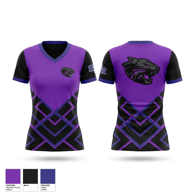 Snake River panthers Women's Short Sleeve V-neck Shirt - 1
