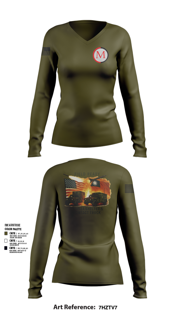 Womens Long Sleeve Vneck Shirt, ManTech, , Teamtime, Team time, sublimation, custom sports apparel, team uniforms, spirit wear, spiritwear, sports uniforms, custom shirts, team store, custom team store, fundraiser sports, apparel fundraiser