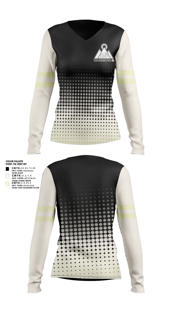 Womens Long Sleeve Vneck Shirt, Wasatch PTK, , Teamtime, Team time, sublimation, custom sports apparel, team uniforms, spirit wear, spiritwear, sports uniforms, custom shirts, team store, custom team store, fundraiser sports, apparel fundraiser