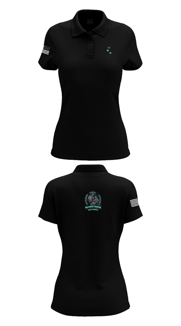 Womens Short Sleeve Performance Polo, Shooters odyssey, National Guard, Teamtime, Team time, sublimation, custom sports apparel, team uniforms, spirit wear, spiritwear, sports uniforms, custom shirts, team store, custom team store, fundraiser sports, apparel fundraiser