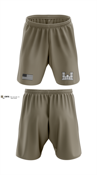 Athletic Shorts With Pockets, 125 ENGINEER COMPANY, National Guard, Teamtime, Team time, sublimation, custom sports apparel, team uniforms, spirit wear, spiritwear, sports uniforms, custom shirts, team store, custom team store, fundraiser sports, apparel fundraiser