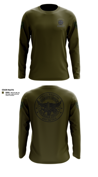 Long Sleeve Performance Shirt, Rockdale SWAT, Police, Teamtime, Team time, sublimation, custom sports apparel, team uniforms, spirit wear, spiritwear, sports uniforms, custom shirts, team store, custom team store, fundraiser sports, apparel fundraiser
