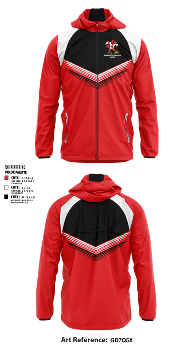 Adamsville Cardinals Cheer 29243302 Windbreaker - 1