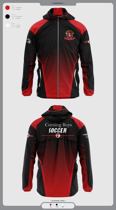 Corning Boys Soccer 97263388 Windbreaker - 3