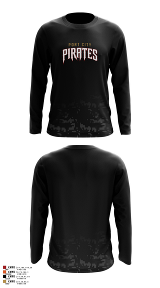 Long Sleeve Performance Shirt, Port City Pirates, Baseball, Teamtime, Team time, sublimation, custom sports apparel, team uniforms, spirit wear, spiritwear, sports uniforms, custom shirts, team store, custom team store, fundraiser sports, apparel fundraiser