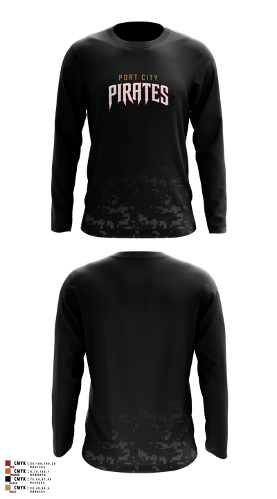 Port City Pirates Long Sleeve Performance Shirt 3