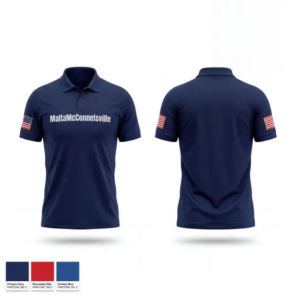 Short Sleeve Performance Polo, Malta-McConnelsville, Fire Department, Teamtime, Team time, sublimation, custom sports apparel, team uniforms, spirit wear, spiritwear, sports uniforms, custom shirts, team store, custom team store, fundraiser sports, apparel fundraiser