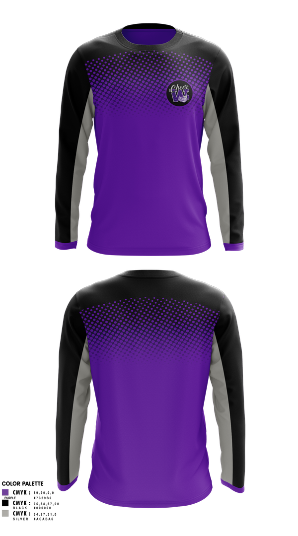 Long Sleeve Performance Shirt, Soledad Warriors Cheer, Cheer, Teamtime, Team time, sublimation, custom sports apparel, team uniforms, spirit wear, spiritwear, sports uniforms, custom shirts, team store, custom team store, fundraiser sports, apparel fundraiser