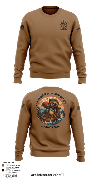 Crew Neck Sweatshirt, LCU 2025 KINGS MOUNTAIN, Army, Teamtime, Team time, sublimation, custom sports apparel, team uniforms, spirit wear, spiritwear, sports uniforms, custom shirts, team store, custom team store, fundraiser sports, apparel fundraiser
