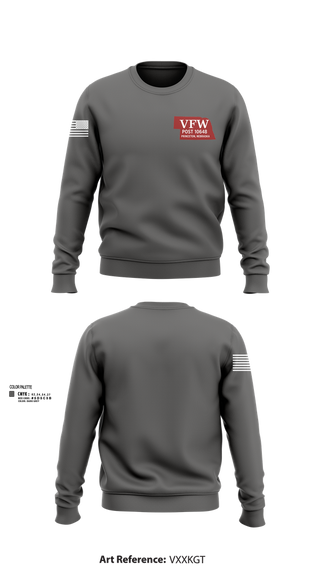 Crew Neck Sweatshirt, VFW Post 10648, , Teamtime, Team time, sublimation, custom sports apparel, team uniforms, spirit wear, spiritwear, sports uniforms, custom shirts, team store, custom team store, fundraiser sports, apparel fundraiser