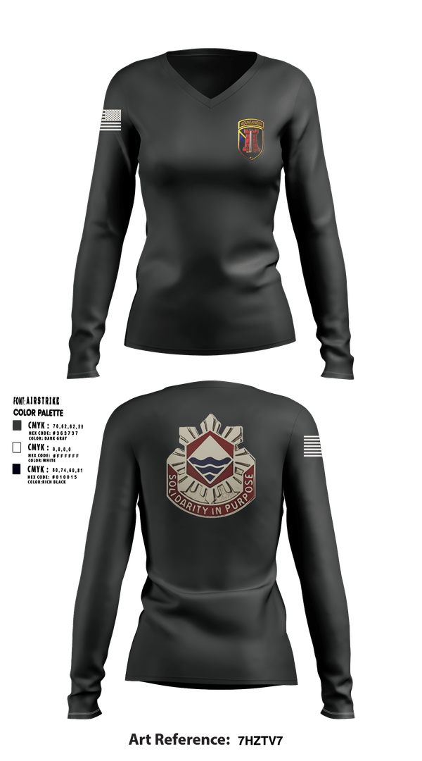 Womens Long Sleeve Vneck Shirt, 204th MEB Mountaineers, Army, Teamtime, Team time, sublimation, custom sports apparel, team uniforms, spirit wear, spiritwear, sports uniforms, custom shirts, team store, custom team store, fundraiser sports, apparel fundraiser