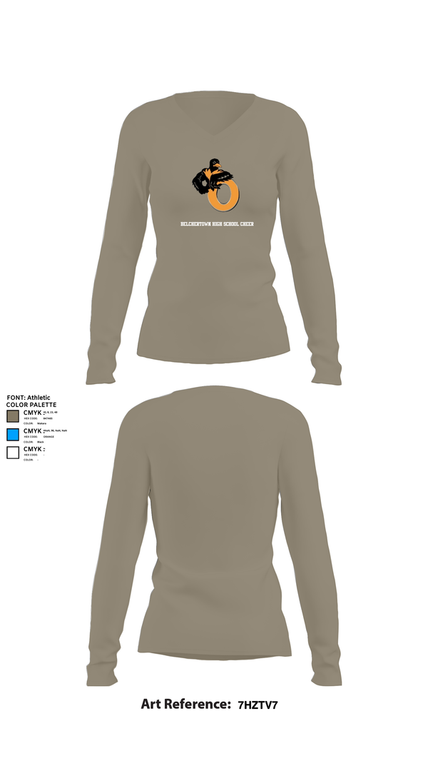 Womens Long Sleeve Vneck Shirt, Belchertown High School Cheer, Cheer, Teamtime, Team time, sublimation, custom sports apparel, team uniforms, spirit wear, spiritwear, sports uniforms, custom shirts, team store, custom team store, fundraiser sports, apparel fundraiser