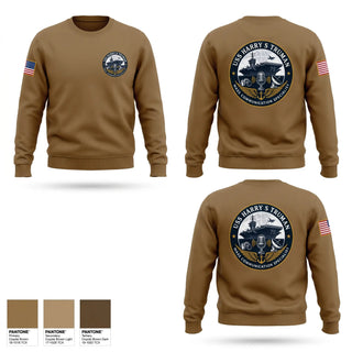 Crew Neck Sweatshirt, CVN75 Media, Navy, Teamtime, Team time, sublimation, custom sports apparel, team uniforms, spirit wear, spiritwear, sports uniforms, custom shirts, team store, custom team store, fundraiser sports, apparel fundraiser