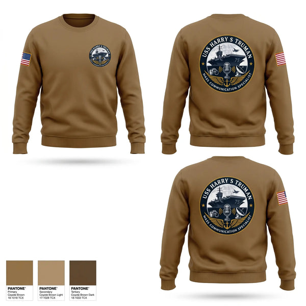 Crew Neck Sweatshirt, CVN75 Media, Navy, Teamtime, Team time, sublimation, custom sports apparel, team uniforms, spirit wear, spiritwear, sports uniforms, custom shirts, team store, custom team store, fundraiser sports, apparel fundraiser