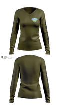Police Women's Long Sleeve V-neck Shirt - 4