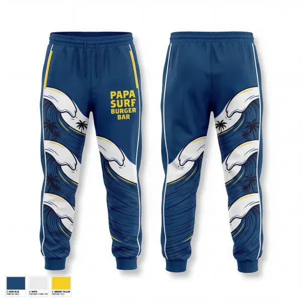 Sweatpants, Papa Surf Burger Bar, , Teamtime, Team time, sublimation, custom sports apparel, team uniforms, spirit wear, spiritwear, sports uniforms, custom shirts, team store, custom team store, fundraiser sports, apparel fundraiser