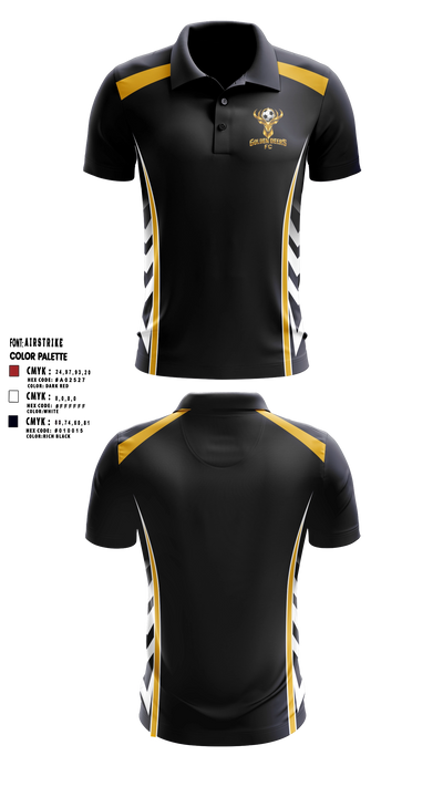 Golden Deers FC 49695783 Short Sleeve Performance Polo - 20