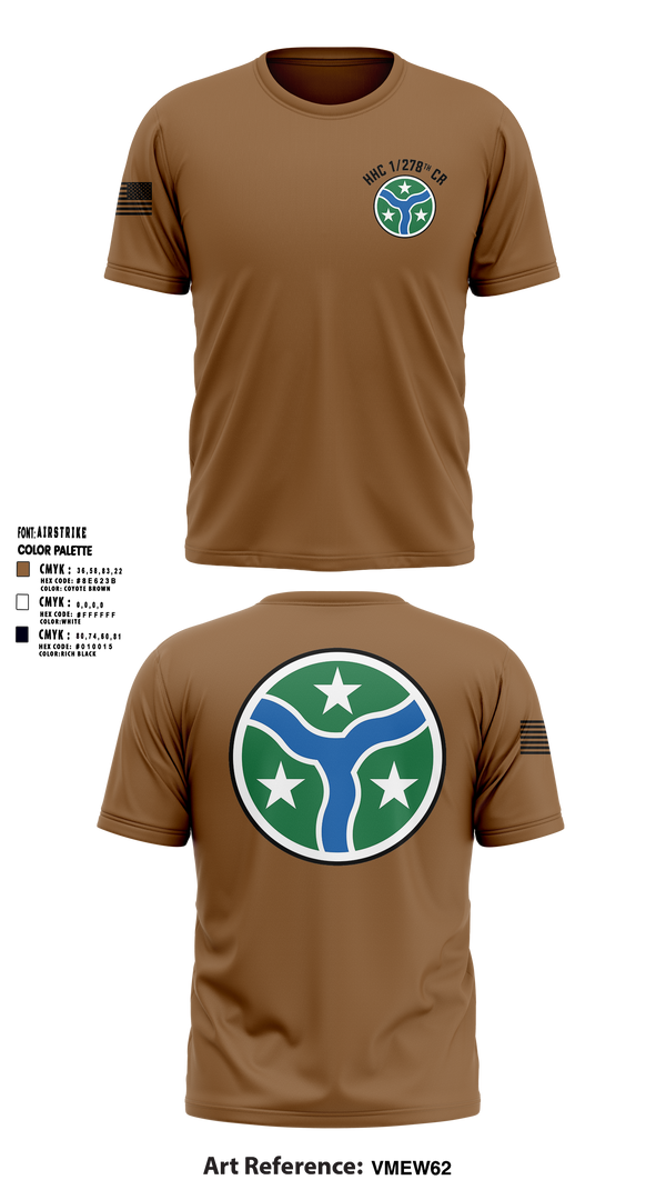 Old School Cotton Feel Shirt, HHC 278TH CR, National Guard, Teamtime, Team time, sublimation, custom sports apparel, team uniforms, spirit wear, spiritwear, sports uniforms, custom shirts, team store, custom team store, fundraiser sports, apparel fundraiser
