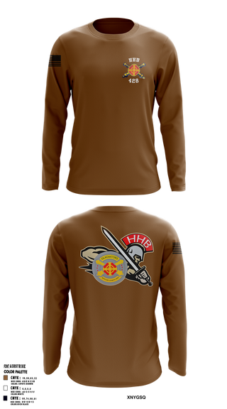 Long Sleeve Performance Shirt, HHB, 428th Field Artillery Brigade, , Teamtime, Team time, sublimation, custom sports apparel, team uniforms, spirit wear, spiritwear, sports uniforms, custom shirts, team store, custom team store, fundraiser sports, apparel fundraiser