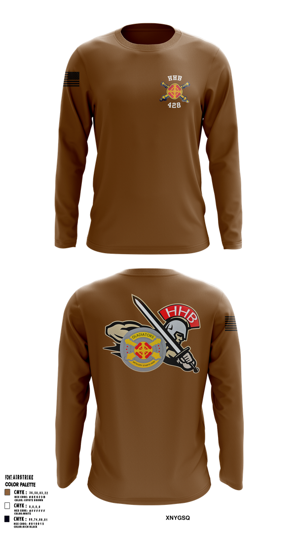 Long Sleeve Performance Shirt, HHB, 428th Field Artillery Brigade, , Teamtime, Team time, sublimation, custom sports apparel, team uniforms, spirit wear, spiritwear, sports uniforms, custom shirts, team store, custom team store, fundraiser sports, apparel fundraiser