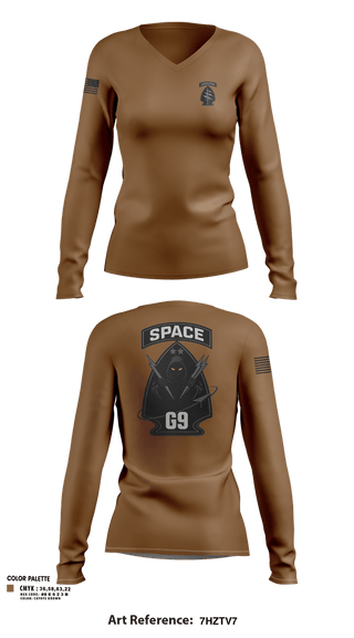 Womens Long Sleeve Vneck Shirt, 1st Special Forces CMD, Army, Teamtime, Team time, sublimation, custom sports apparel, team uniforms, spirit wear, spiritwear, sports uniforms, custom shirts, team store, custom team store, fundraiser sports, apparel fundraiser
