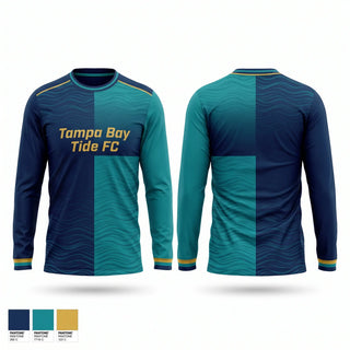 Long Sleeve Performance Shirt, Tampa Bay Tide FC, Men's Soccer, Teamtime, Team time, sublimation, custom sports apparel, team uniforms, spirit wear, spiritwear, sports uniforms, custom shirts, team store, custom team store, fundraiser sports, apparel fundraiser