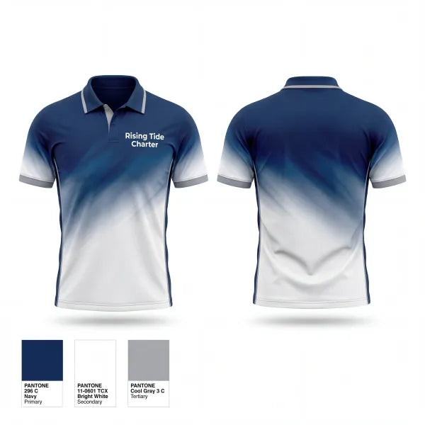 Short Sleeve Performance Polo, Rising Tide Charter, Baseball, Teamtime, Team time, sublimation, custom sports apparel, team uniforms, spirit wear, spiritwear, sports uniforms, custom shirts, team store, custom team store, fundraiser sports, apparel fundraiser