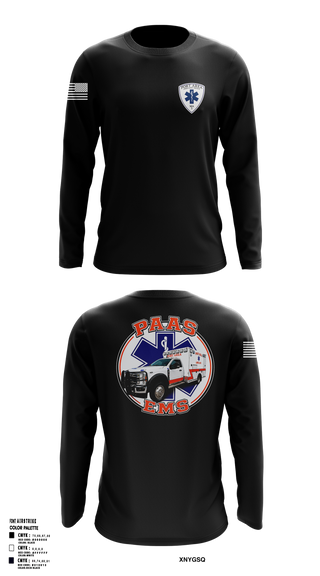 Long Sleeve Performance Shirt, PAAS, EMS/EMT, Teamtime, Team time, sublimation, custom sports apparel, team uniforms, spirit wear, spiritwear, sports uniforms, custom shirts, team store, custom team store, fundraiser sports, apparel fundraiser