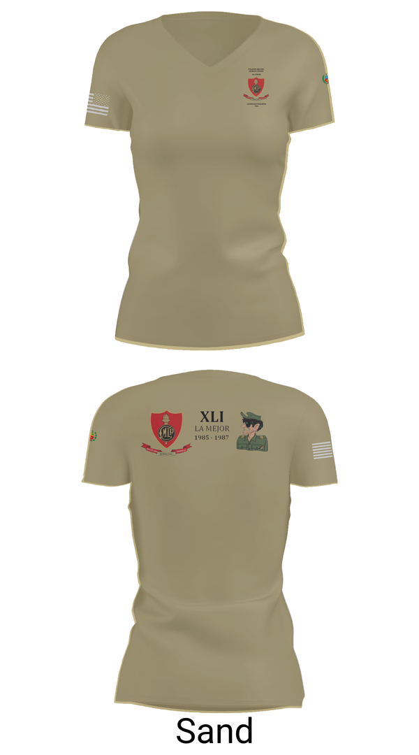 Womens Short Sleeve Vneck Shirt, CMLP41, Army, Teamtime, Team time, sublimation, custom sports apparel, team uniforms, spirit wear, spiritwear, sports uniforms, custom shirts, team store, custom team store, fundraiser sports, apparel fundraiser