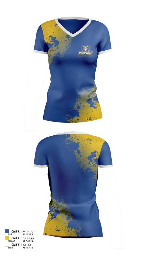 Womens Short Sleeve Vneck Shirt, Rockville Marching Ram Band, Spirit Store, Teamtime, Team time, sublimation, custom sports apparel, team uniforms, spirit wear, spiritwear, sports uniforms, custom shirts, team store, custom team store, fundraiser sports, apparel fundraiser