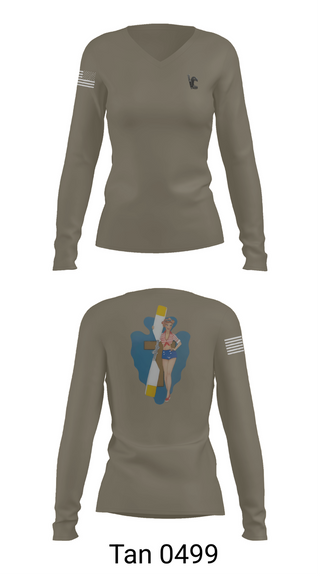 Womens Long Sleeve Vneck Shirt, B Co 1/114th Maintenance, Army, Teamtime, Team time, sublimation, custom sports apparel, team uniforms, spirit wear, spiritwear, sports uniforms, custom shirts, team store, custom team store, fundraiser sports, apparel fundraiser