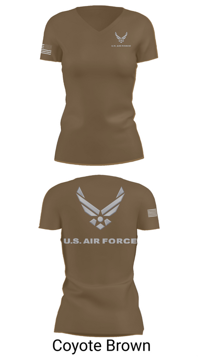 USAF Volunteer 95429734 Women's Short Sleeve V-neck Shirt - 8